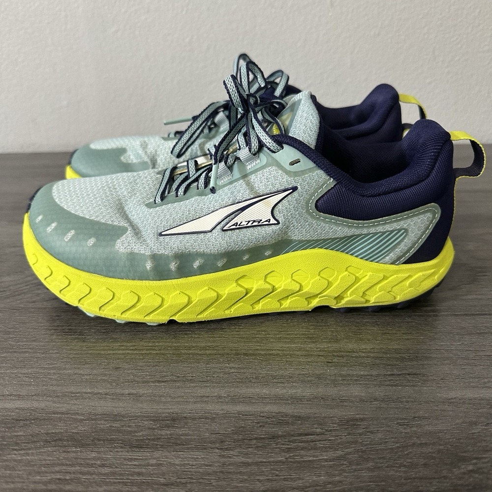 Altra Outroad 2 Trail Running Shoes Womens Size 7.5 Blue Neon Athletic